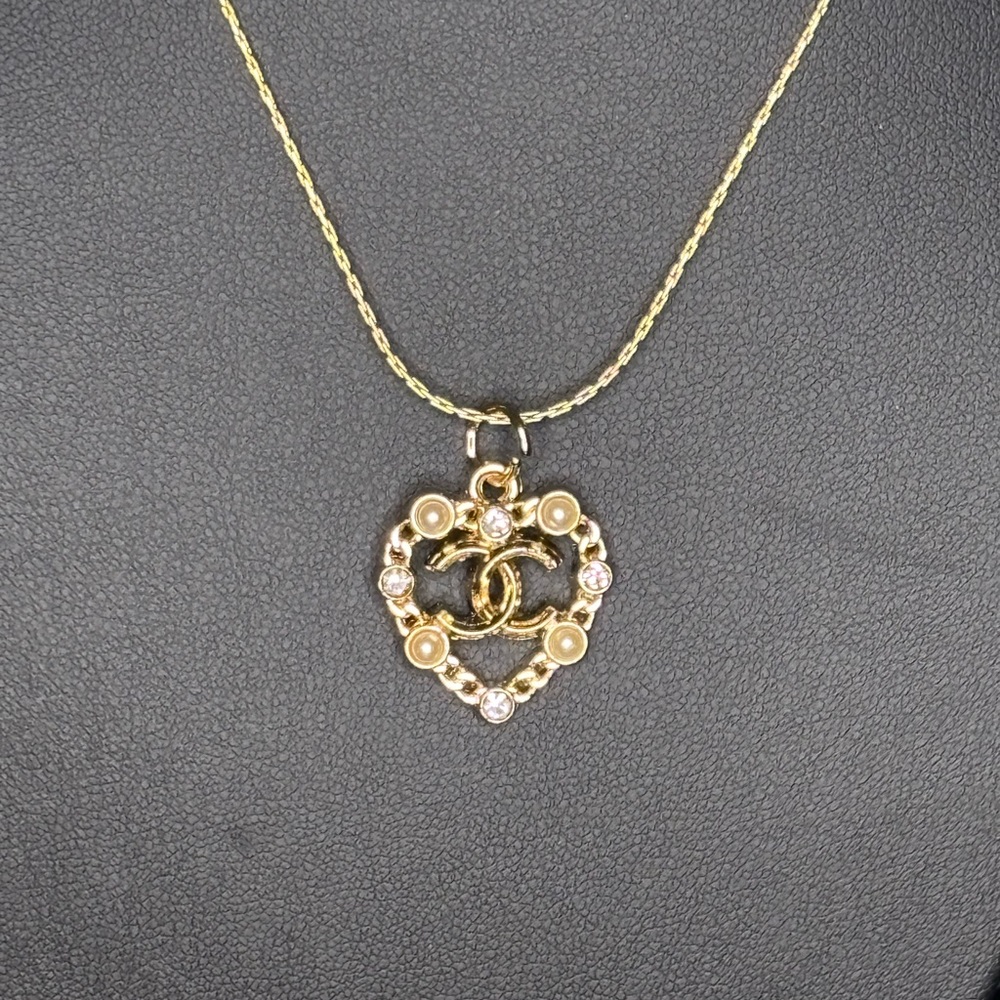 CC Gold Heart Charm/zipper pull